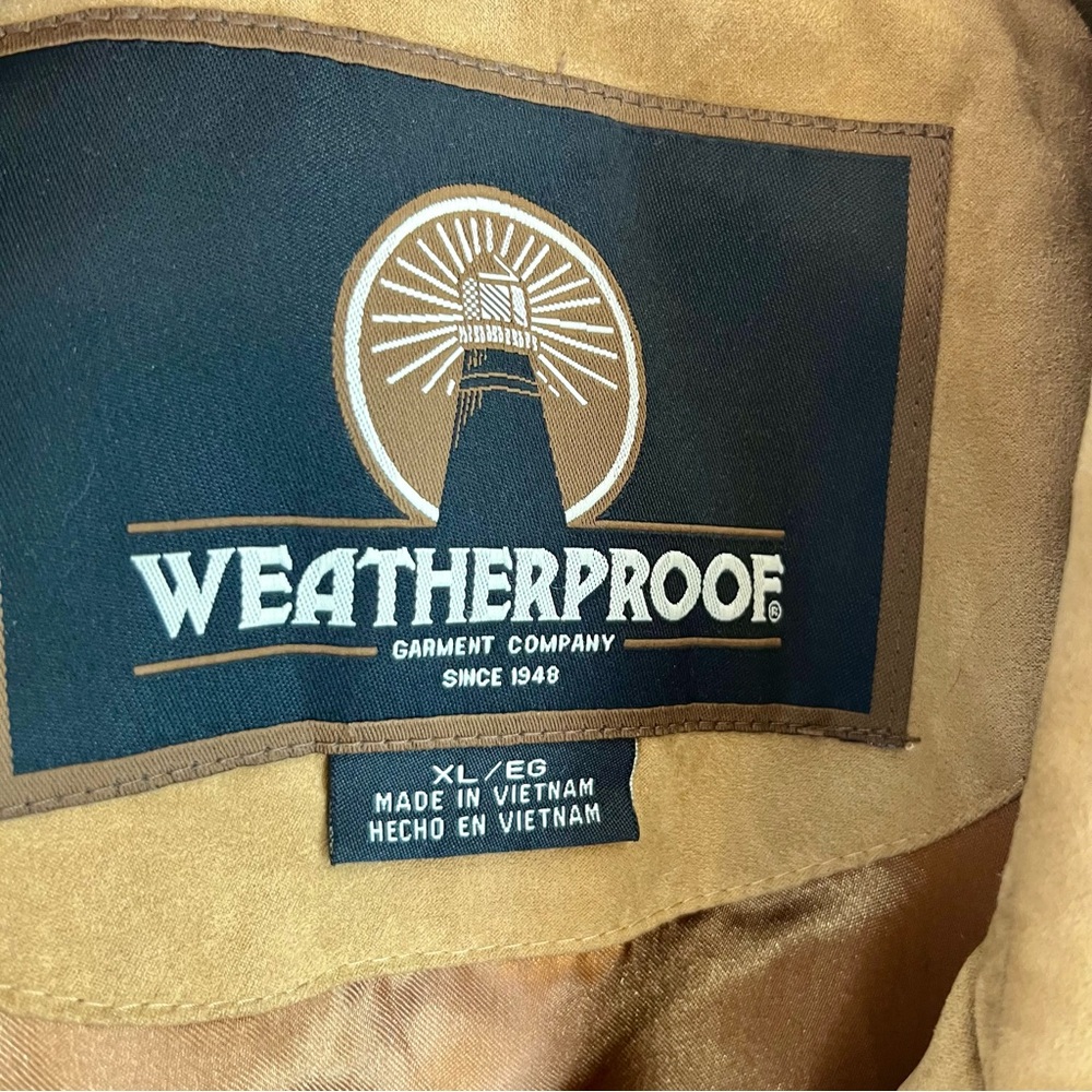Weatherproof Men's Chore Jacket, Faux Suede, Tan, Size XL, Vintage style - Picture 4 of 12